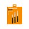 FISKARS 1065584 set kuchyňských nožů ESSENTIAL 3ks, (loupací, okrajovací, snídaňový)