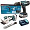 MAKITA DK18B56Y aku sada vrtačka HP488D + nůžky na trávu UM110D Li-Ion 18V/2*1,5Ah, typ G