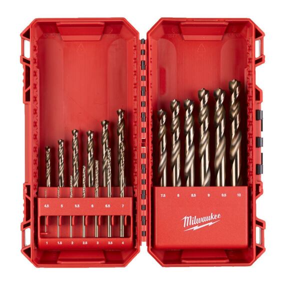 MILWAUKEE 4932493867 sada vrtáků 19-dílná 1-10mm, HSS-G Cobalt, PH pouzdro