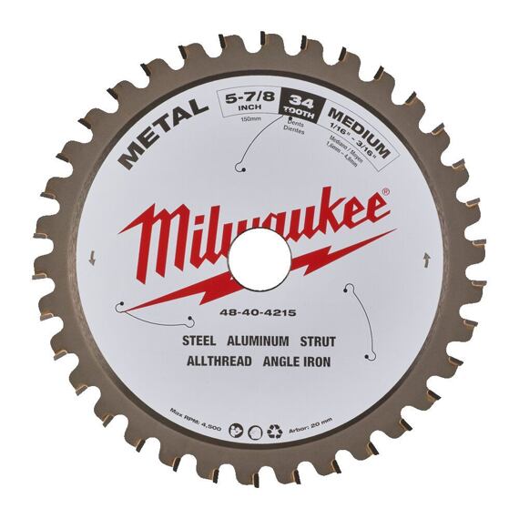 MILWAUKEE 48404070 pilový kotouč na kov 137*20*1,6mm, 30z