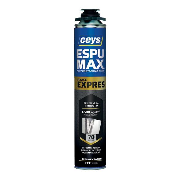 CEYS pěna montážní nízkoexpanzní ESPUMAX EXPRESS 750ml, pistolová, fixace za 1 minutu, 505016