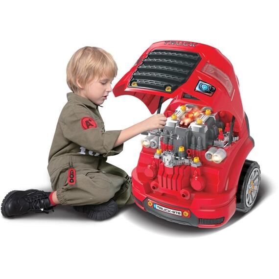 BUDDY TOYS Master motor dílna automechanik, 61ks příslušenství, 3*AAA (nejsou zahrnuty), 1*CR2025