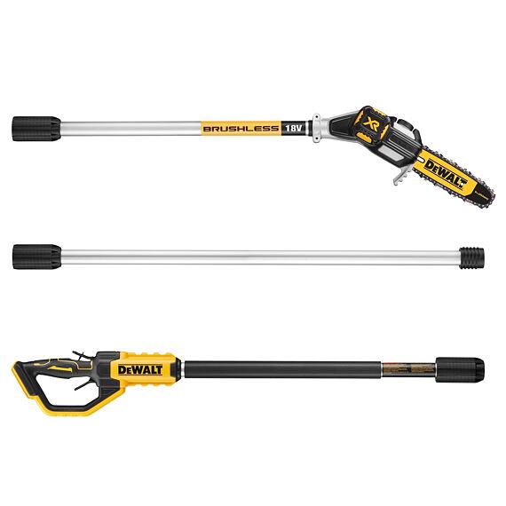 DeWalt DCMPS567N prořezávácí pila 18V, lišta 20cm, teleskopická násada až 3m, bez aku