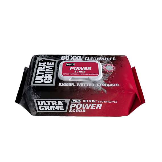 ULTRAGRIME čistící ubrousky PRO POWER SCRUB XXL 38*25cm, super silné, drsnější, 80ks, 59201