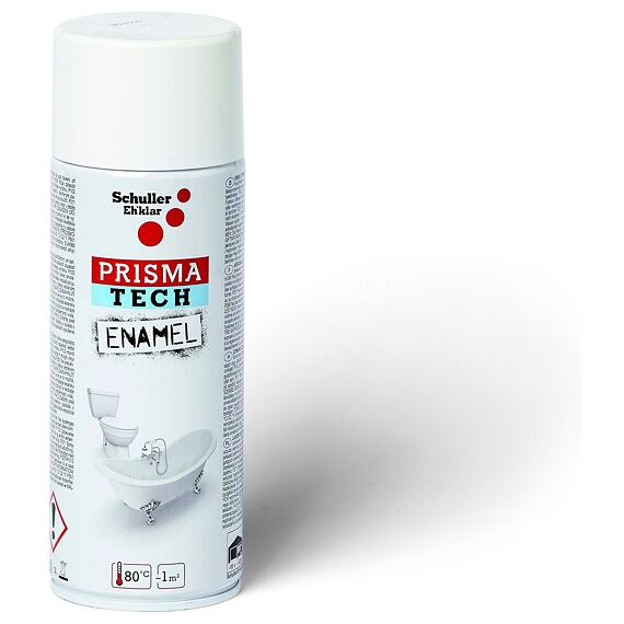 SCHULLER sprej PRISMA TECH ENAMEL, 400ml, email na smaltované povrchy, 80°C, bílá, 91076