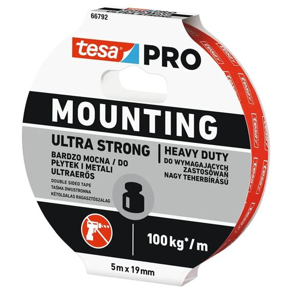 TESA páska oboustranná montážní ULTRA STRONG 19mm*5m, silně lepící, 499405