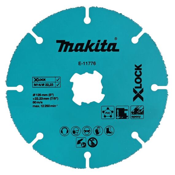 MAKITA E-11776 carbidový kotouč řezný 125*2*22,2mm, TCT, upínání X-Lock