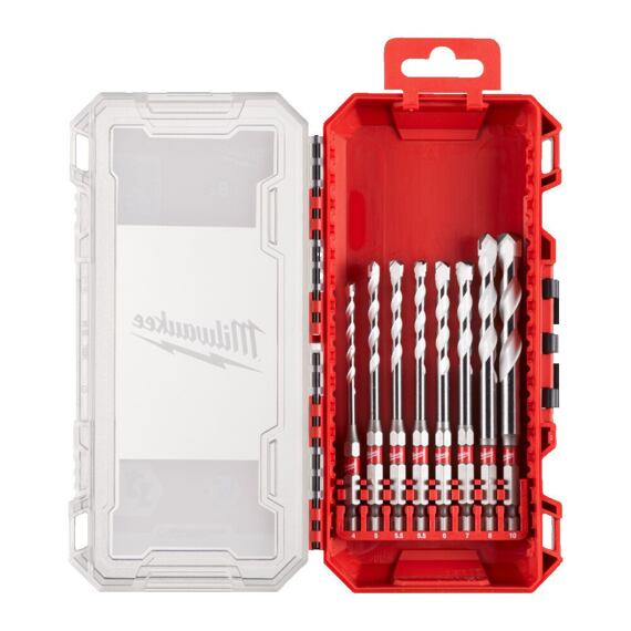 MILWAUKEE 4932493872 sada vrtáků MULTIMATERIAL 4-10mm, 6-ti hranná stopka, PH box