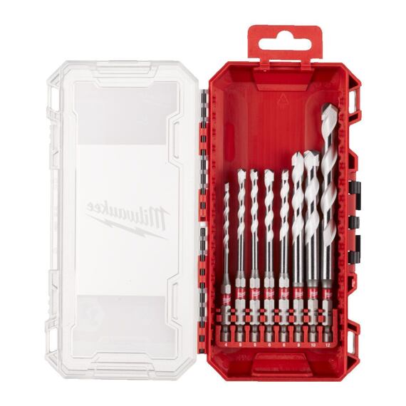 MILWAUKEE 4932493871 sada vrtáků multimaterial 8-dílná, 4-12mm, 6-ti hranná stopka