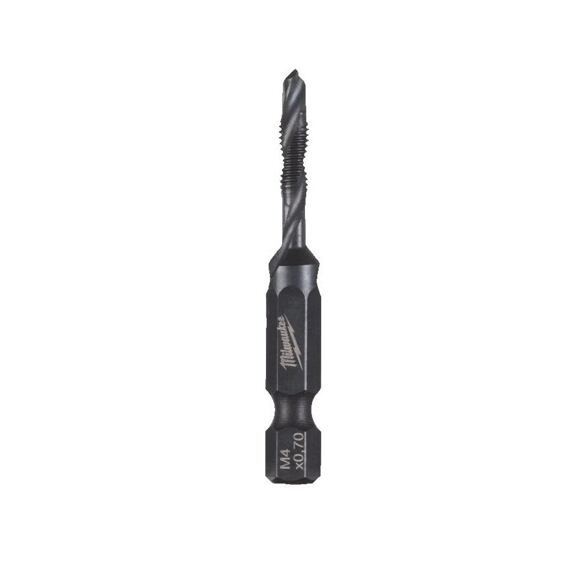 MILWAUKEE 4932498262 závitník strojní kombinovaný 3v1, M4*52mm, upnutí 6-hran 1/4"