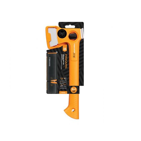 FISKARS 1075437 set sekera X13 + ostřič Xsharp